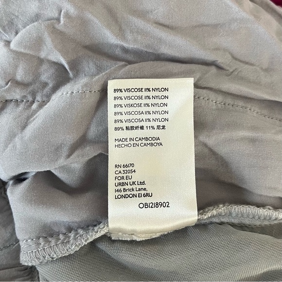 Anthropologie Maeve Anastacia Wide Leg Velvet Pants in Silver Size L Large - Picture 10 of 10